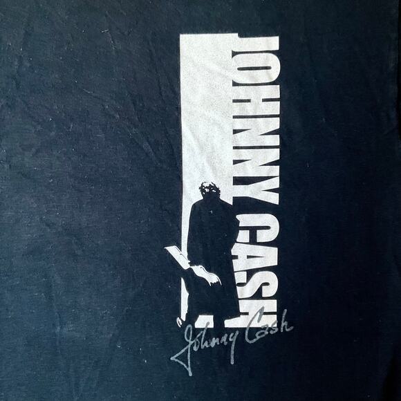 Jerzees Men’s Short Sleeve T-shirt size L, Black,Johnny Cash Reno Aces News RN&R - Picture 5 of 7